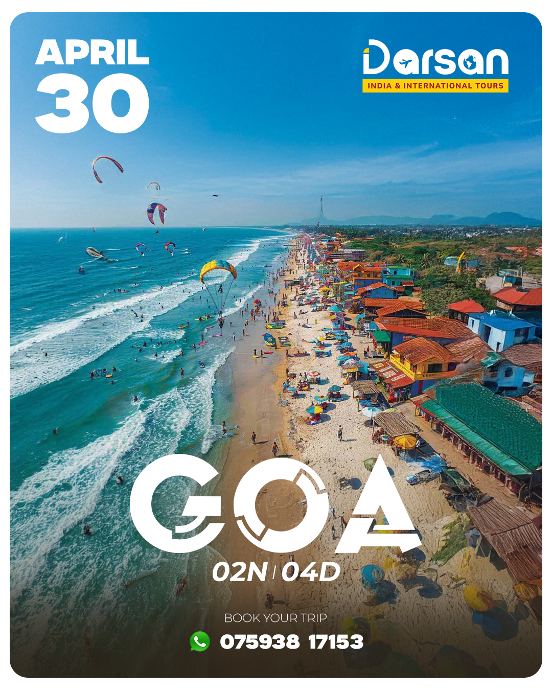 Goa Group Tour Package April 30