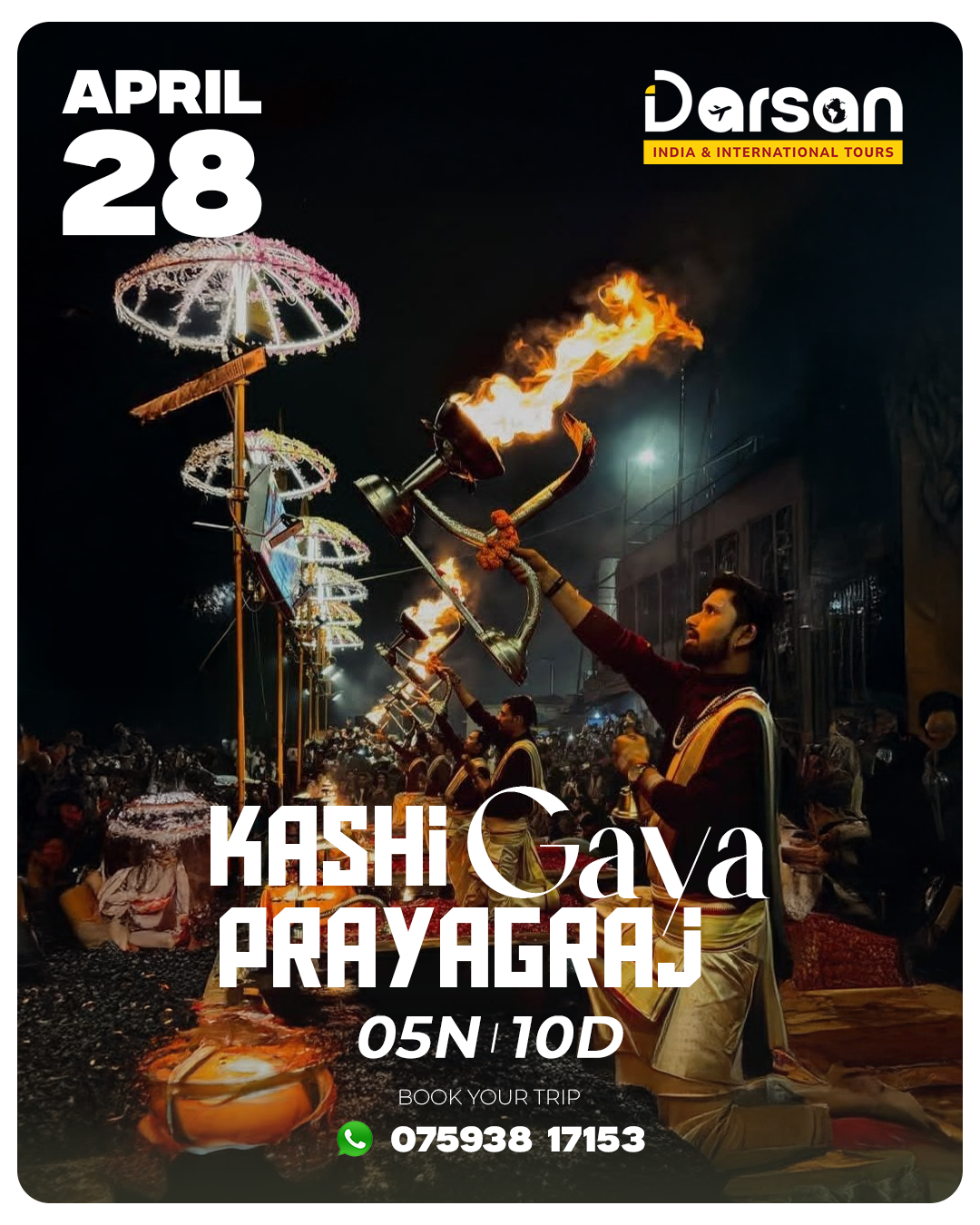 Kashi–Gaya–Prayagraj Group Pilgrimage Tour Package – April 28