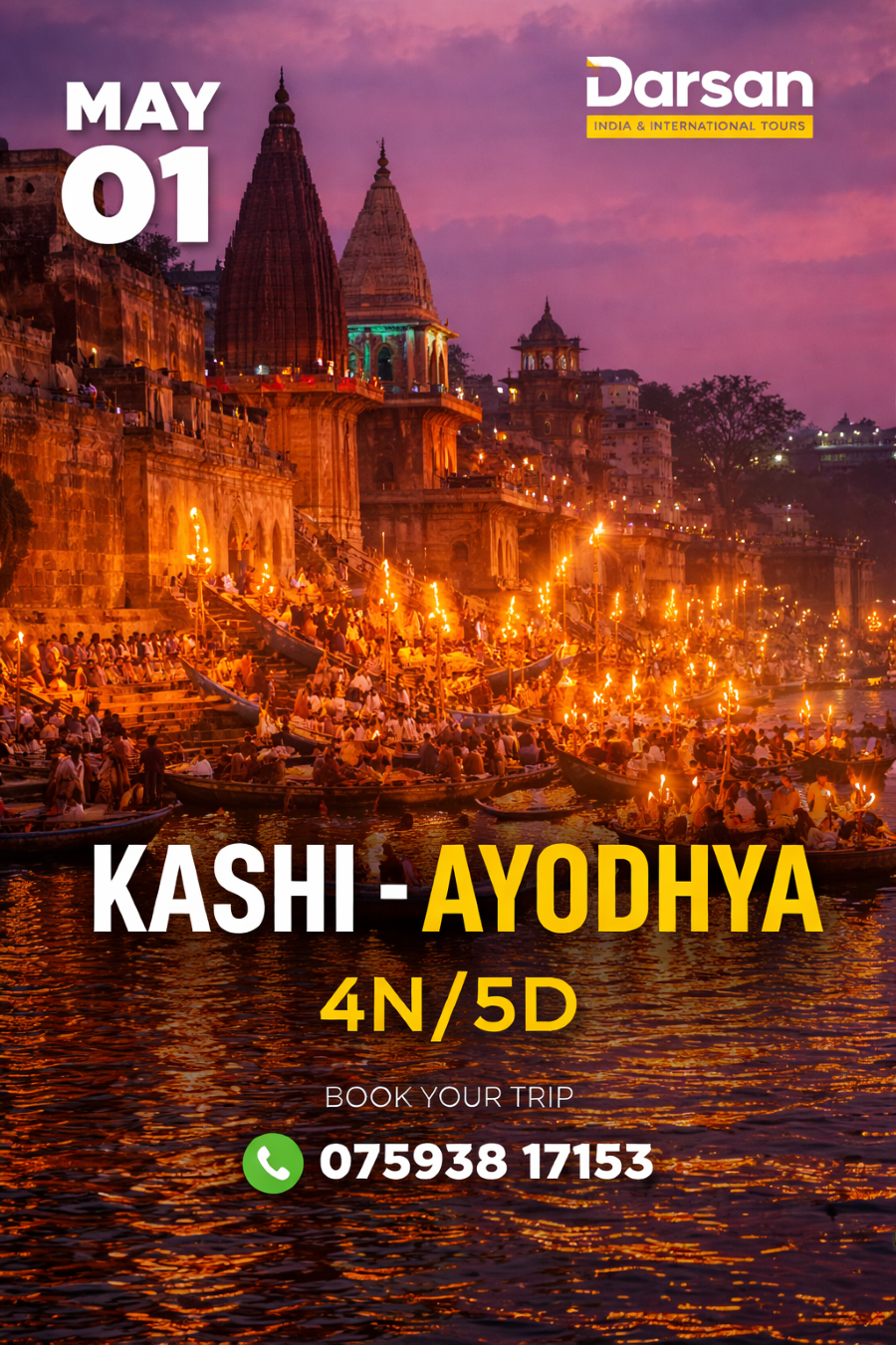 KASHI AYODHYA PILGRIMAGE TOUR MAY 01