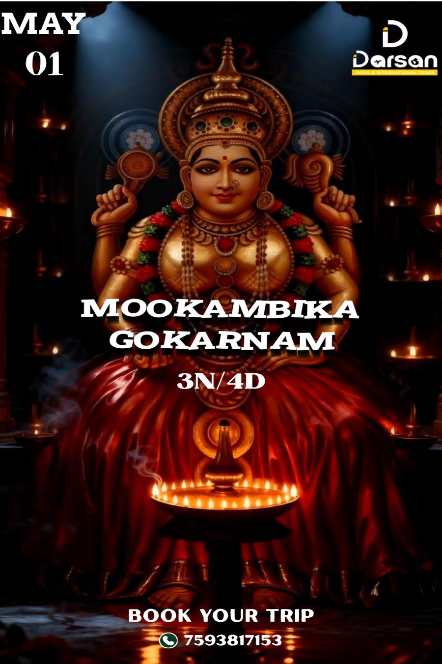 Mookambika -Murudeshwar-Gokarnam May 01