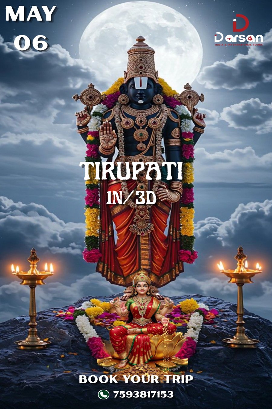 Tirupati Darshan Group Tour (By Train) May 06
