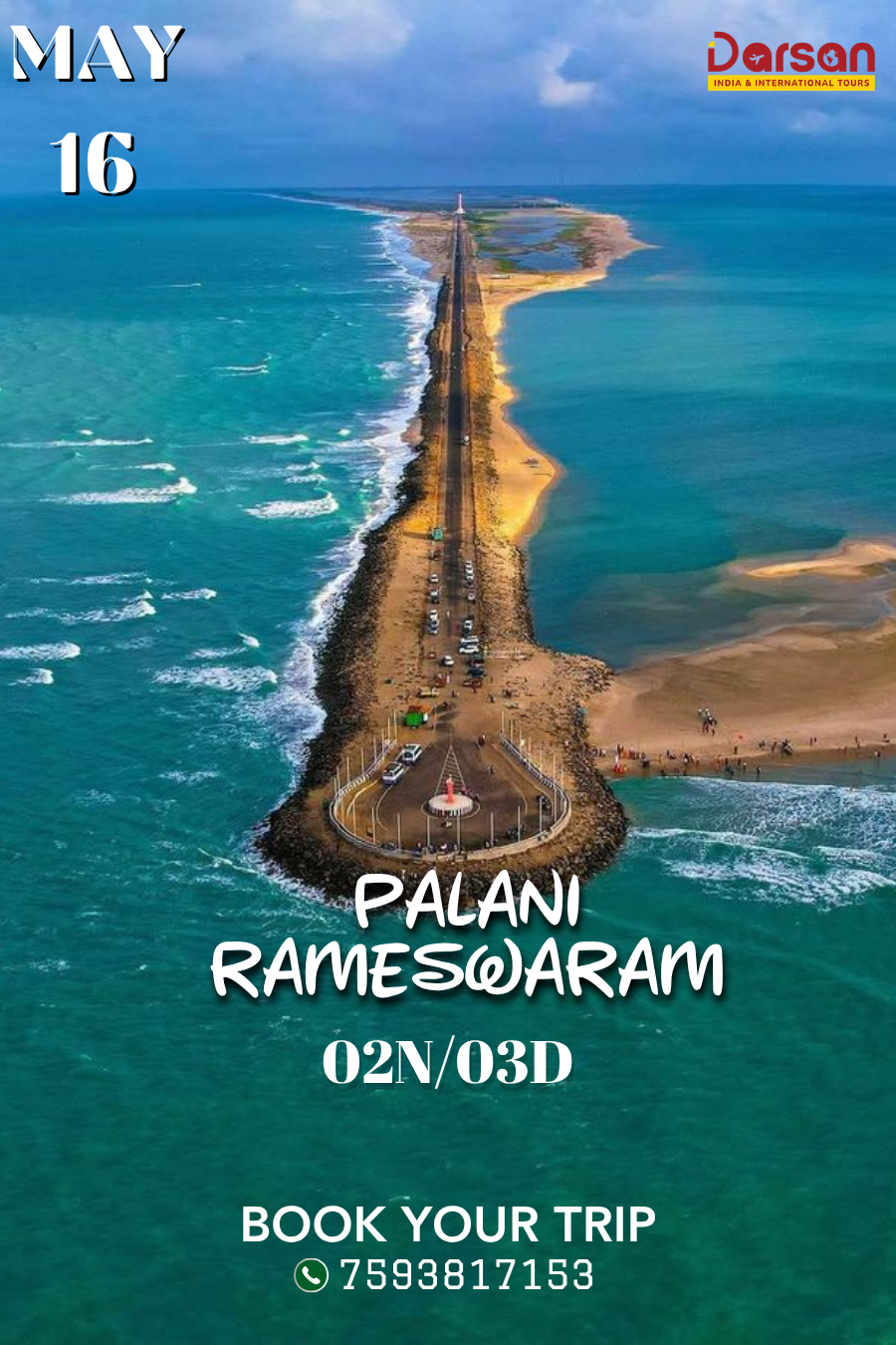 Palani–Rameswaram Group Tour Package May 16