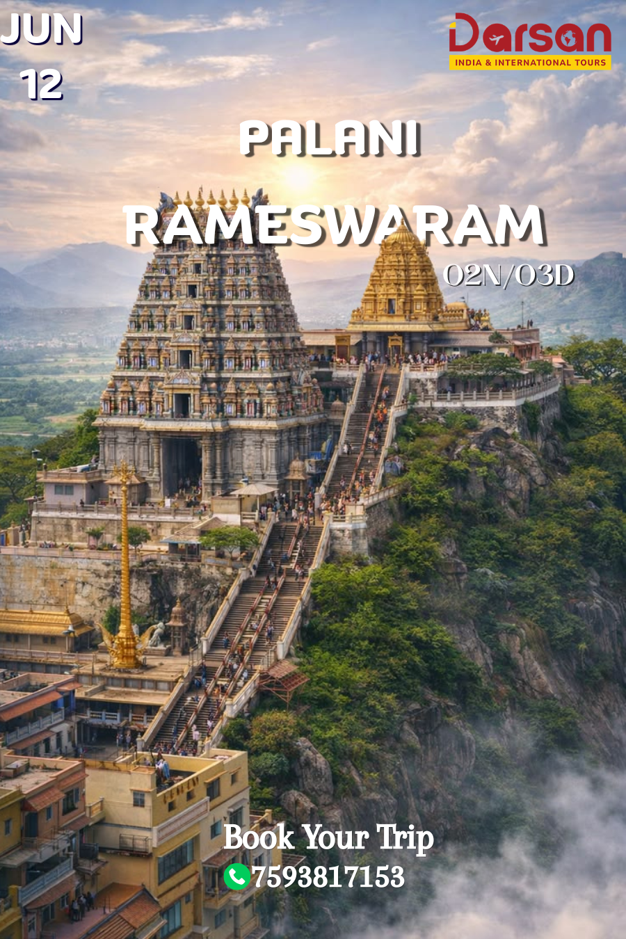 Palani–Rameswaram Tour Jun 12