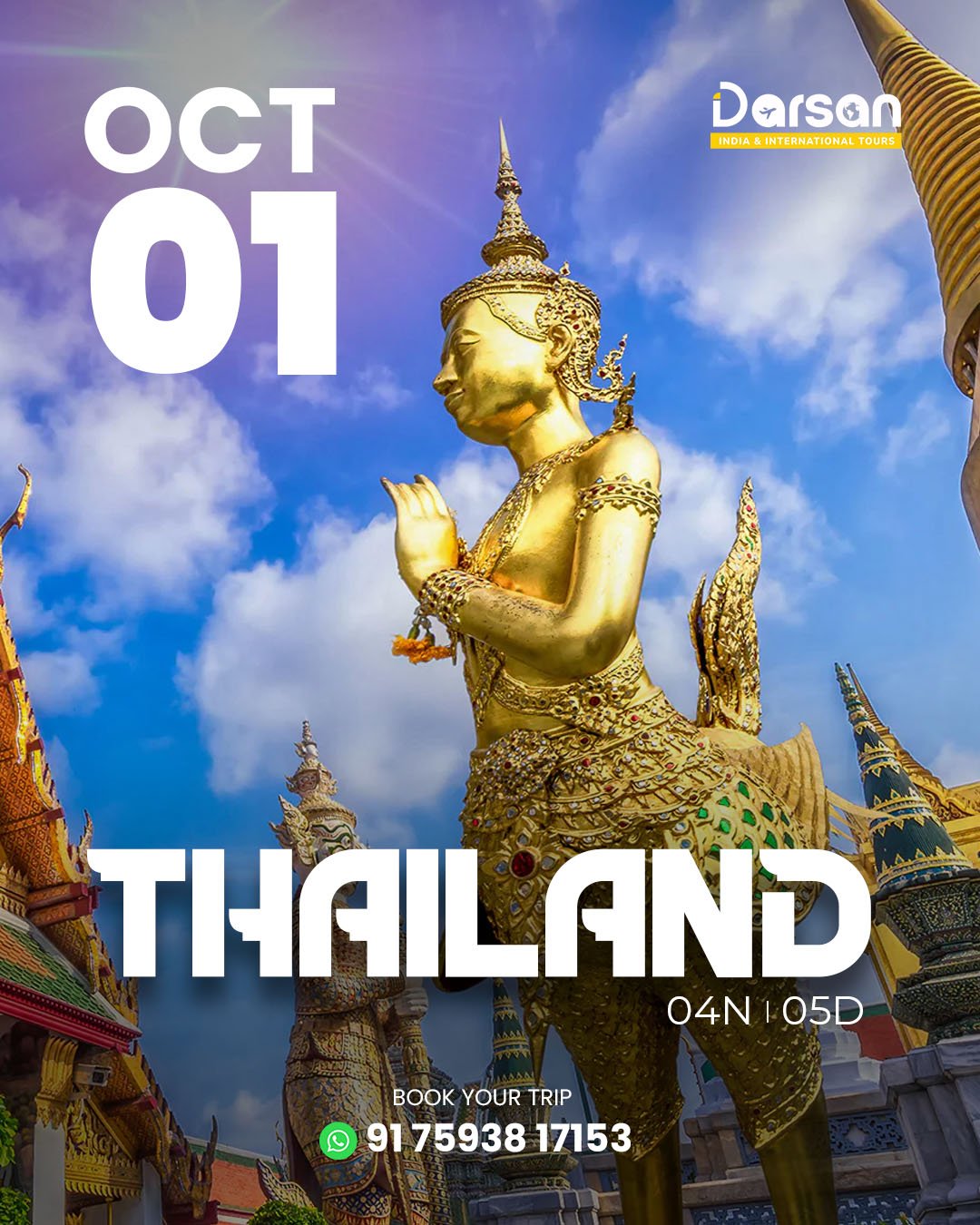 THAILAND Group Tour Package – Oct 01
