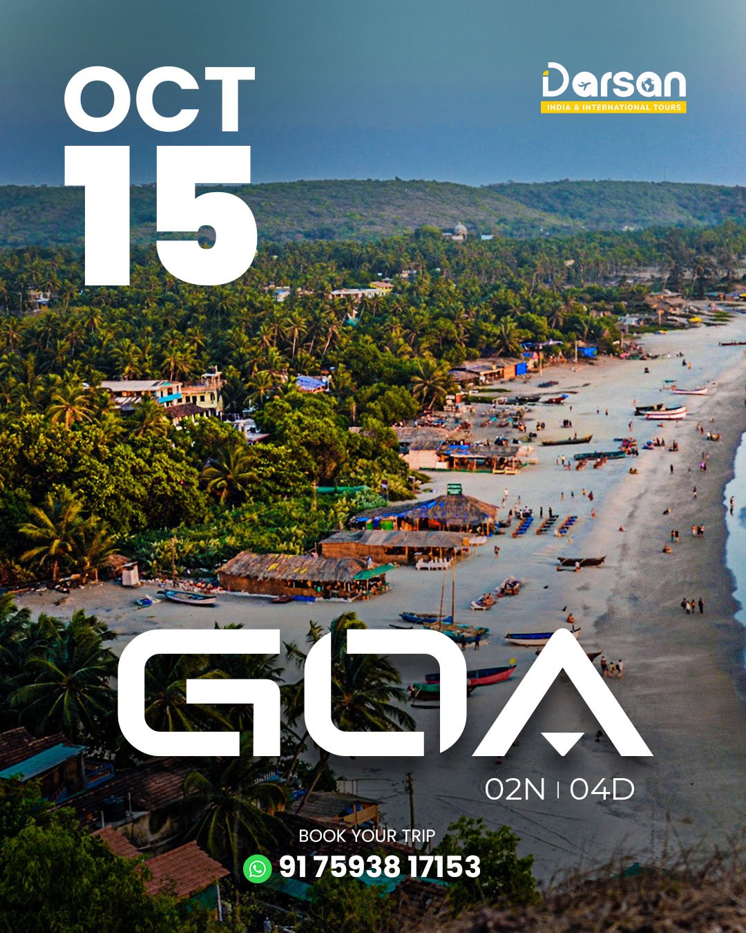 Goa Group Tour Package Oct 15