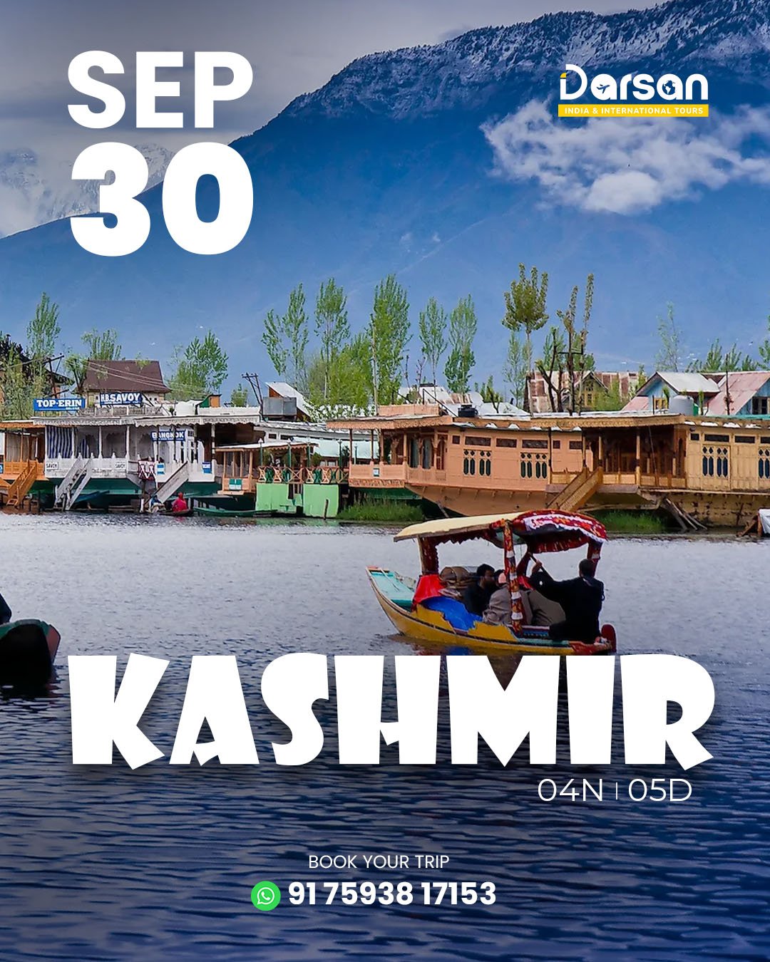 Kashmir Group Tour Package – Sep 30