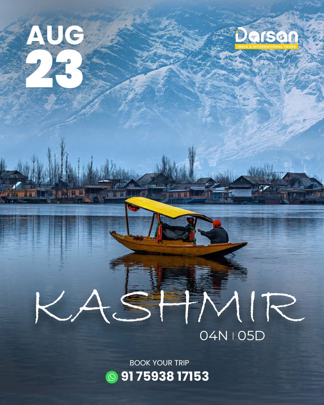 Kashmir Group Tour Package – Aug 23