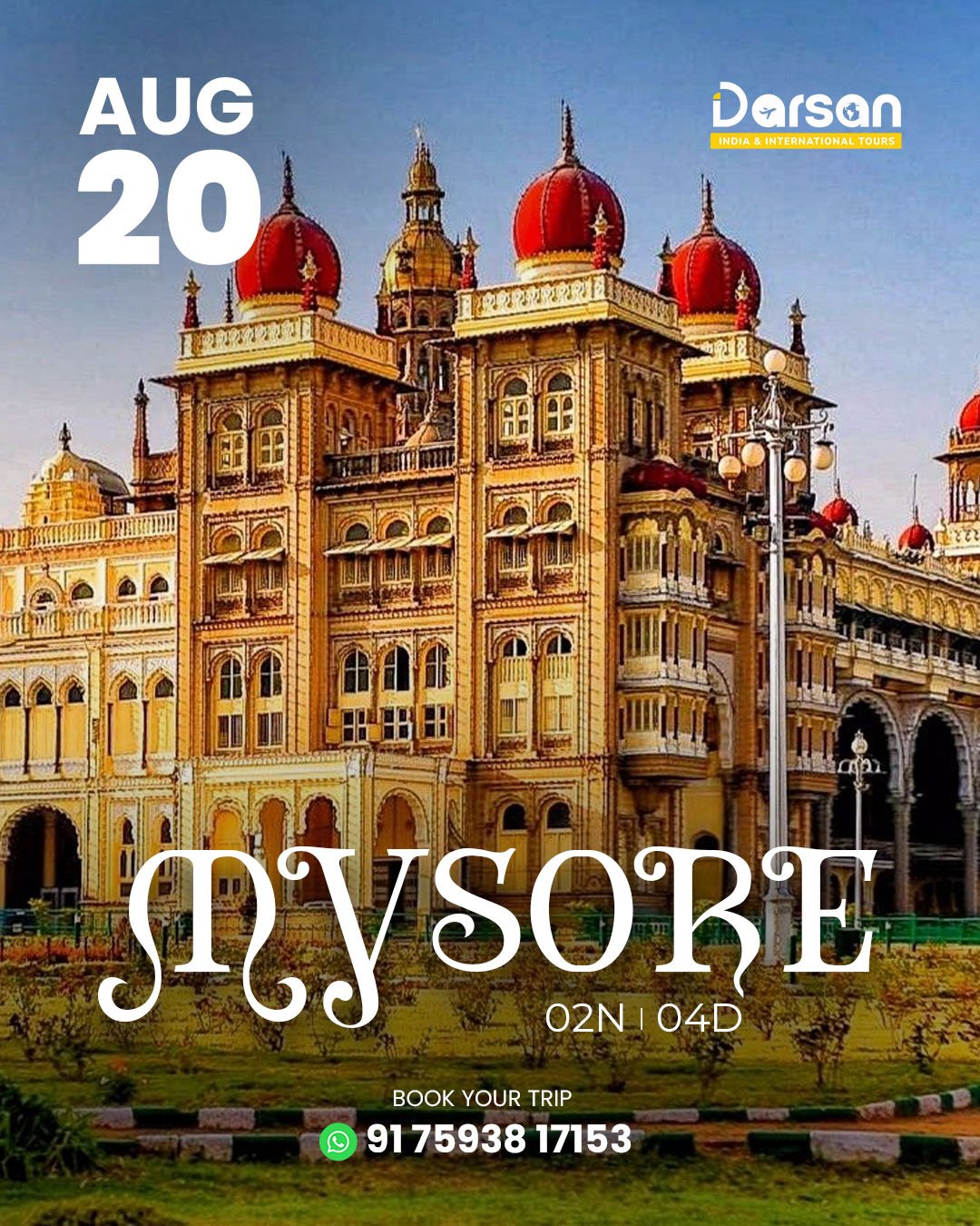 Mysore Group Tour Package Aug 20
