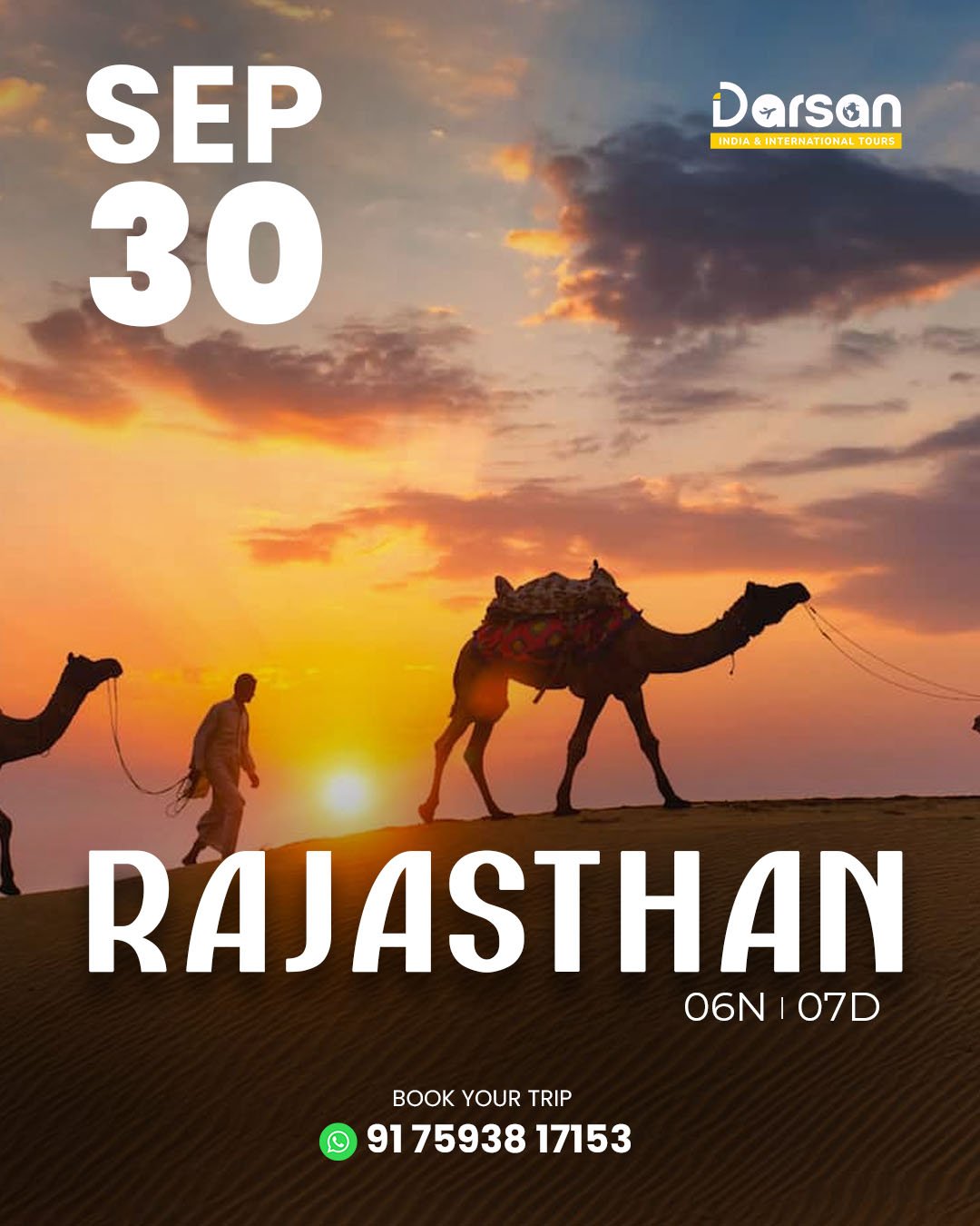 RAJASTHAN Group Tour Package Sep 30