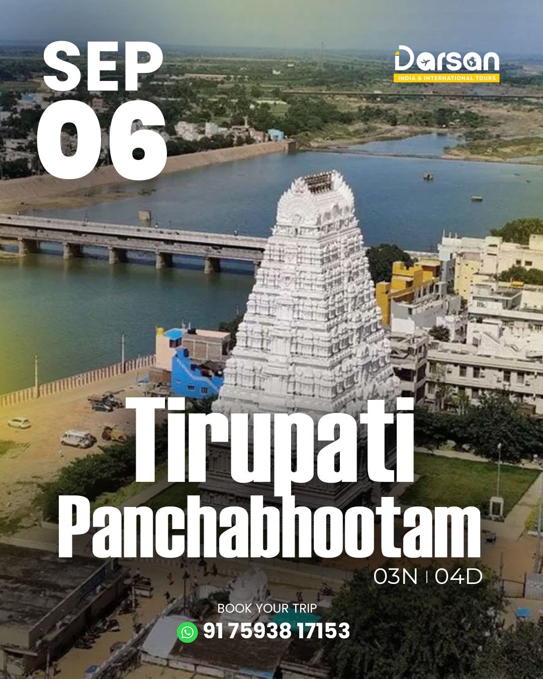 Tirupati Panchabhootam Group Tour Package (Bus) Sep 06