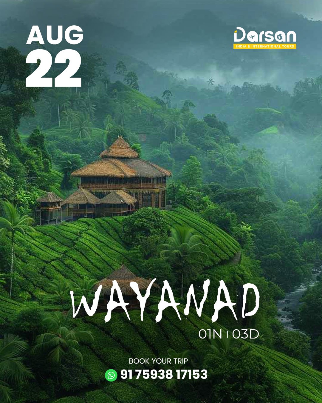 Wayanad Group Tour Package Aug 22